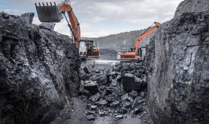 Ancient Deep Coal Workings In Surface Coal Mine